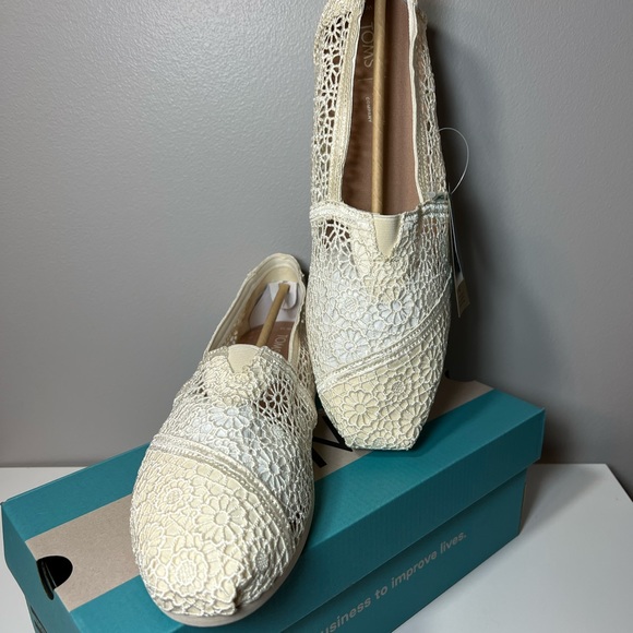 Toms Shoes - TOMS Alpargata Cup sole Cloud Bound Slip On Shoe / Natural Morrocan Crochet W12